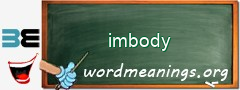 WordMeaning blackboard for imbody